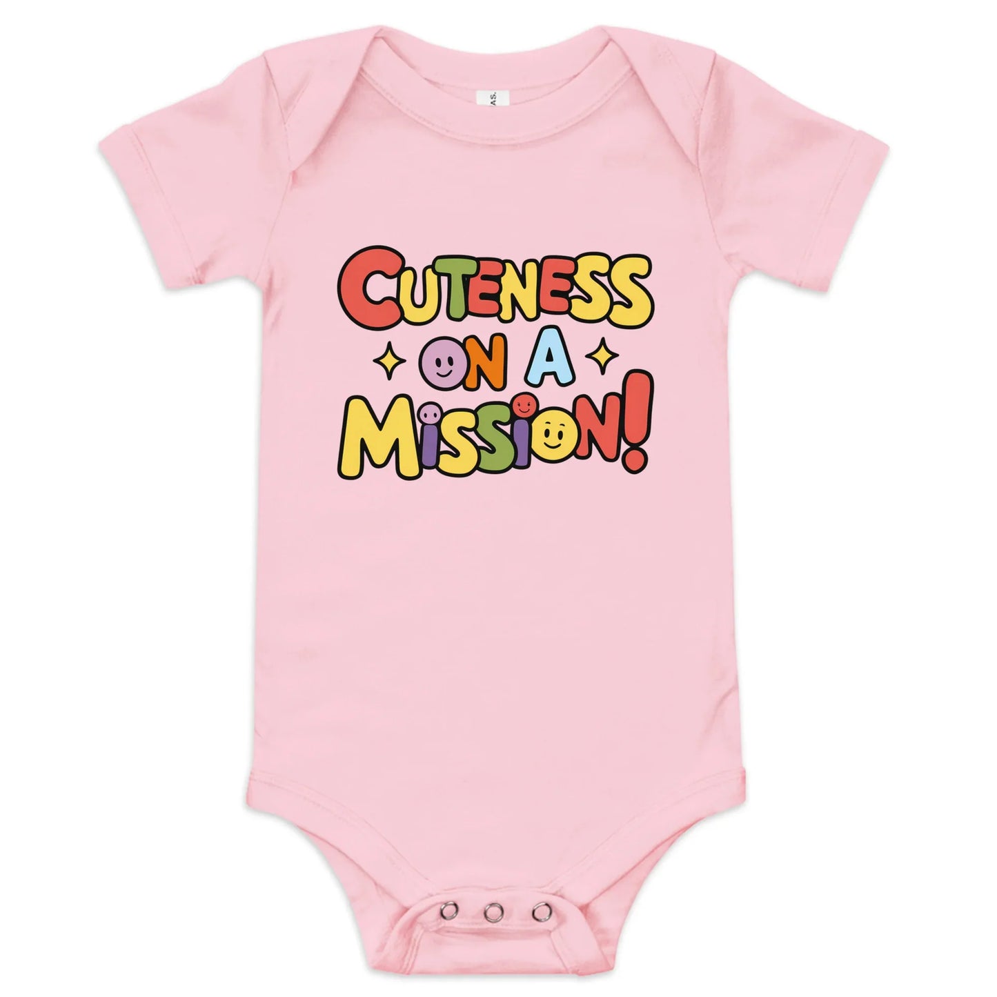 Cuteness On A Mission | Baby Short Sleeve One Piece - AwRans Clothing