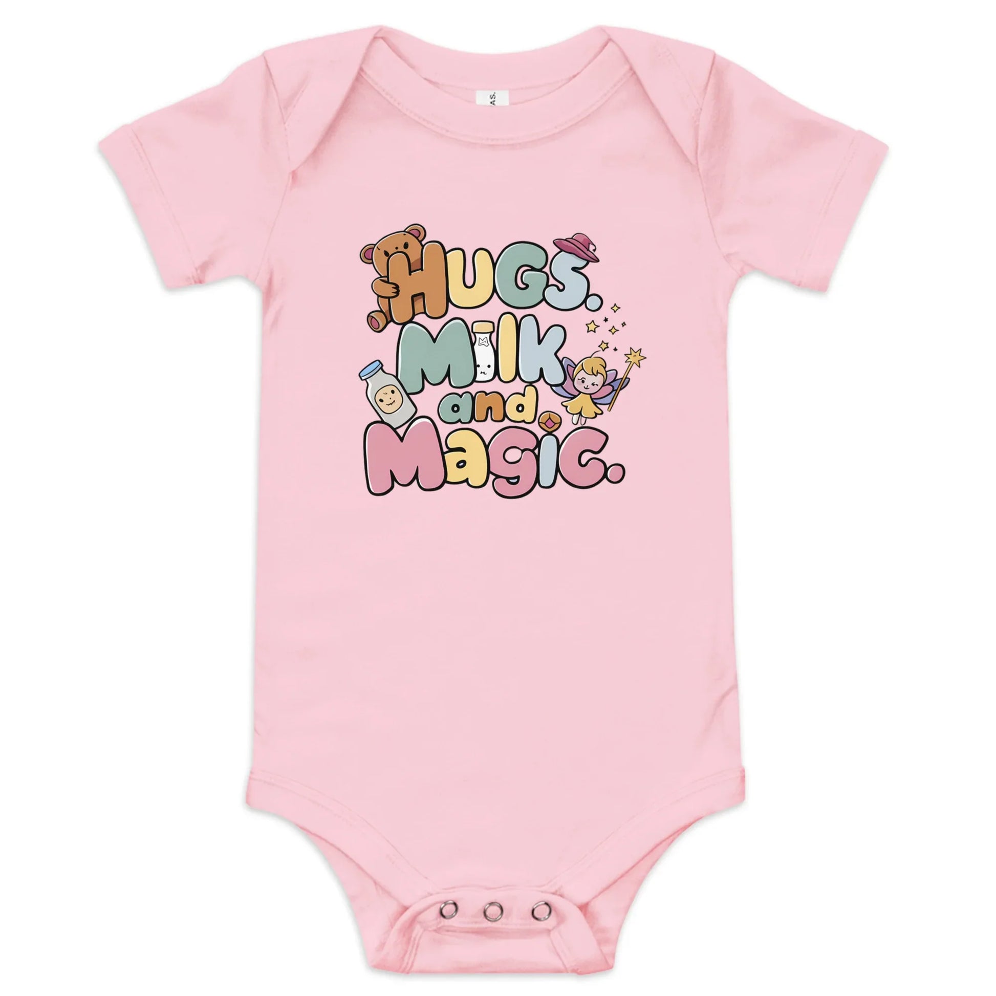Hugs Milk And Magic | Baby Short Sleeve One Piece - AwRans Clothing