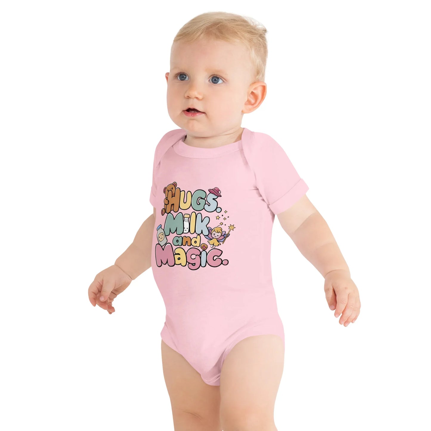 Hugs Milk And Magic | Baby Short Sleeve One Piece - AwRans Clothing