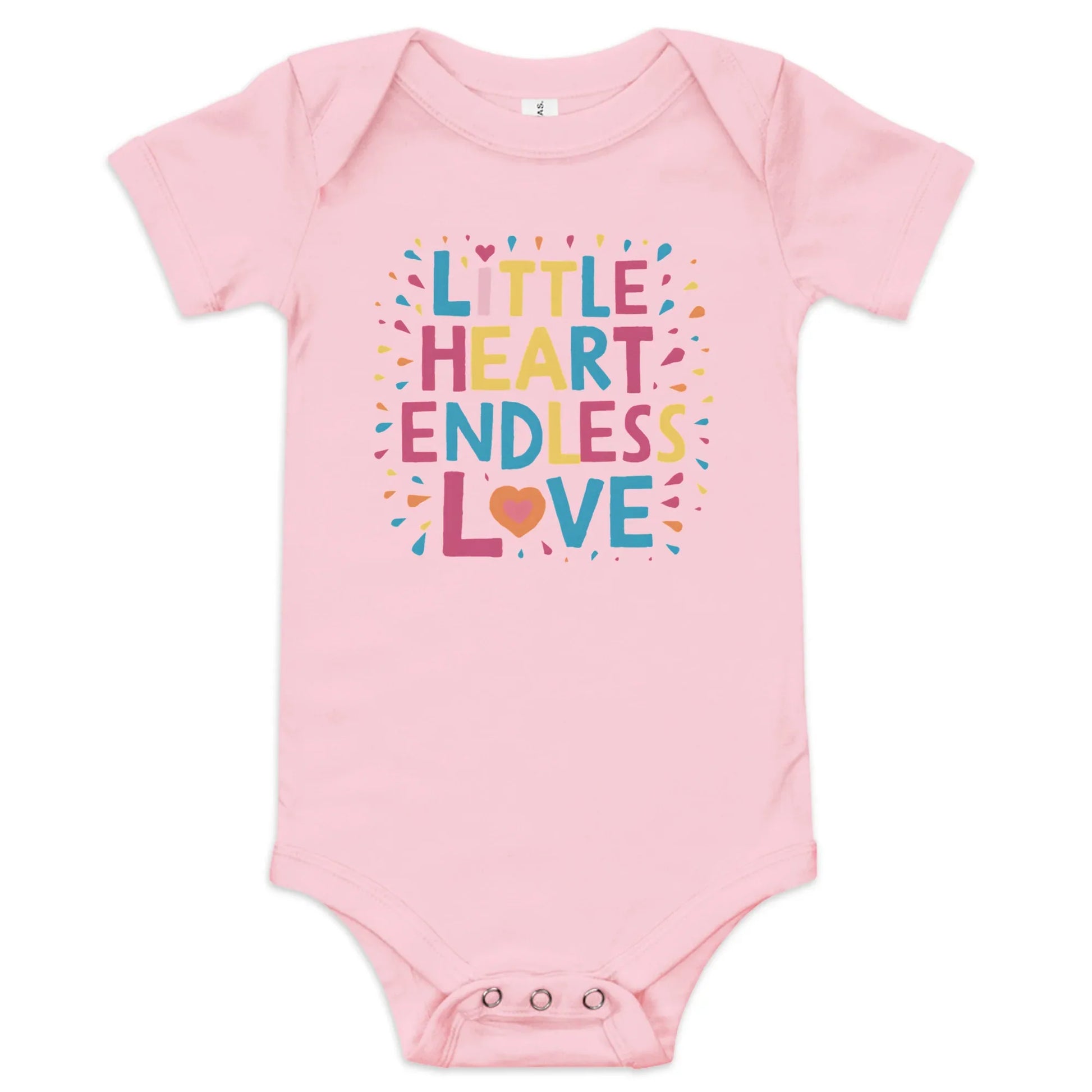 Little Heart Endless Love | Baby Short Sleeve One Piece - AwRans Clothing