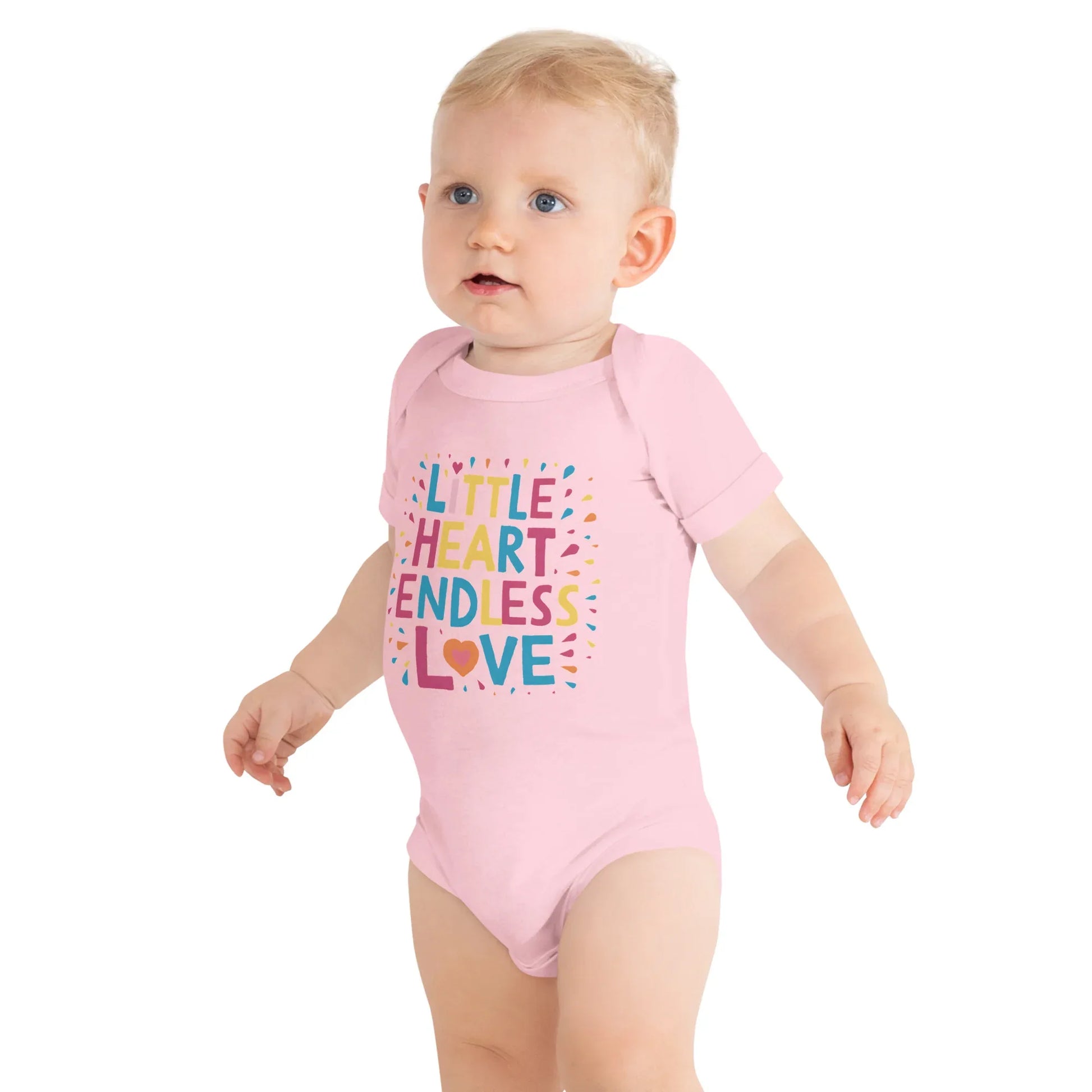 Little Heart Endless Love | Baby Short Sleeve One Piece - AwRans Clothing