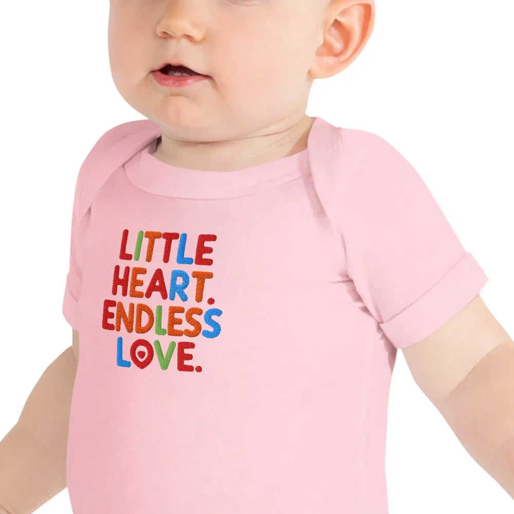 Little Heart Endless Love | Baby Short Sleeve One Piece - AwRans Clothing