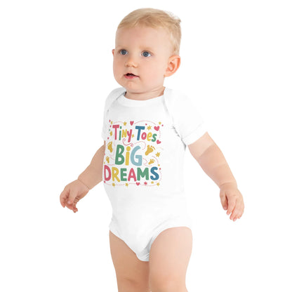 Tiny Toys Big Dreams | Baby Short Sleeve One Piece - AwRans Clothing