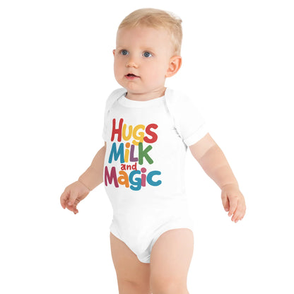 Hugs Milk And Magic | Baby Short Sleeve One Piece - AwRans Clothing