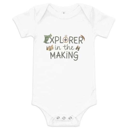 Explorer In The Making | Baby Short Sleeve One Piece - AwRans Clothing