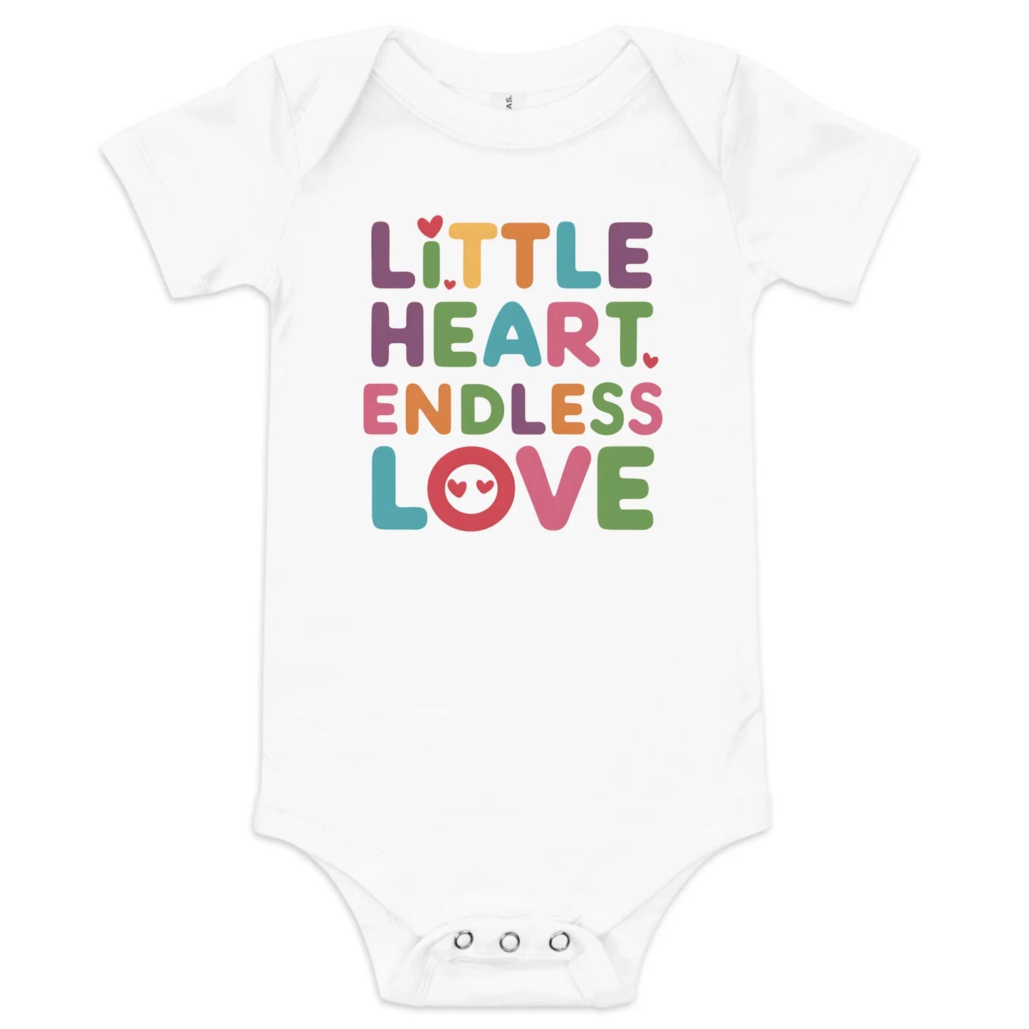 Little Heart Endless Love | Baby Short Sleeve One Piece - AwRans Clothing