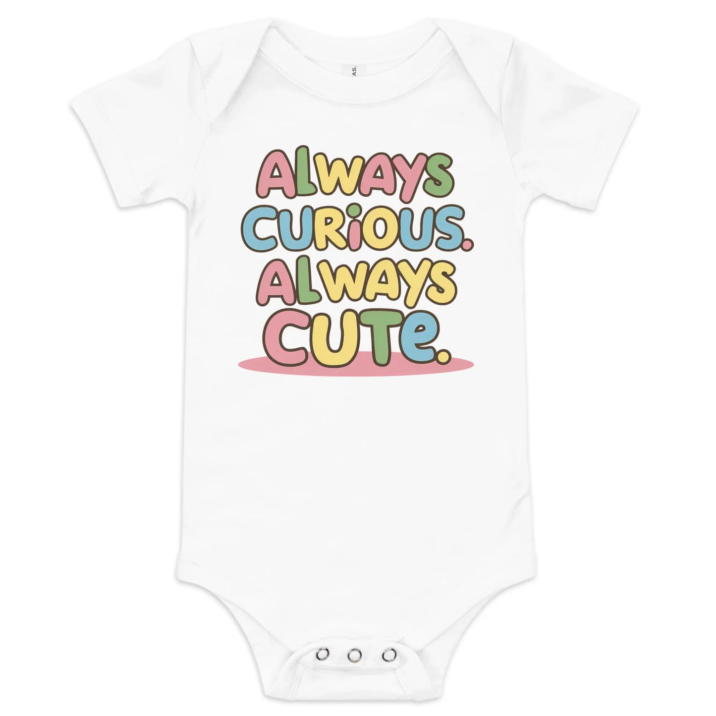 Always Curious Always Cute | Baby Short Sleeve One Piece - AwRans Clothing