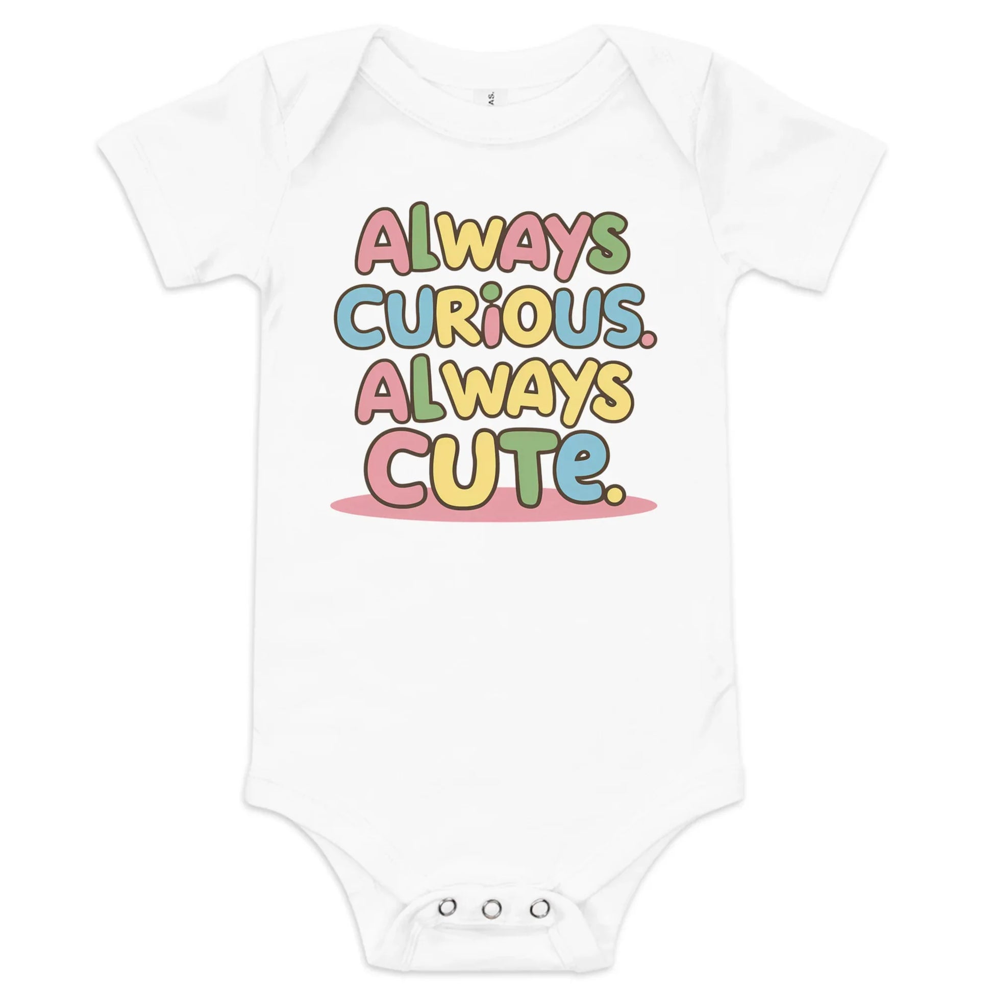 Always Curious Always Cute | Baby Short Sleeve One Piece - AwRans Clothing