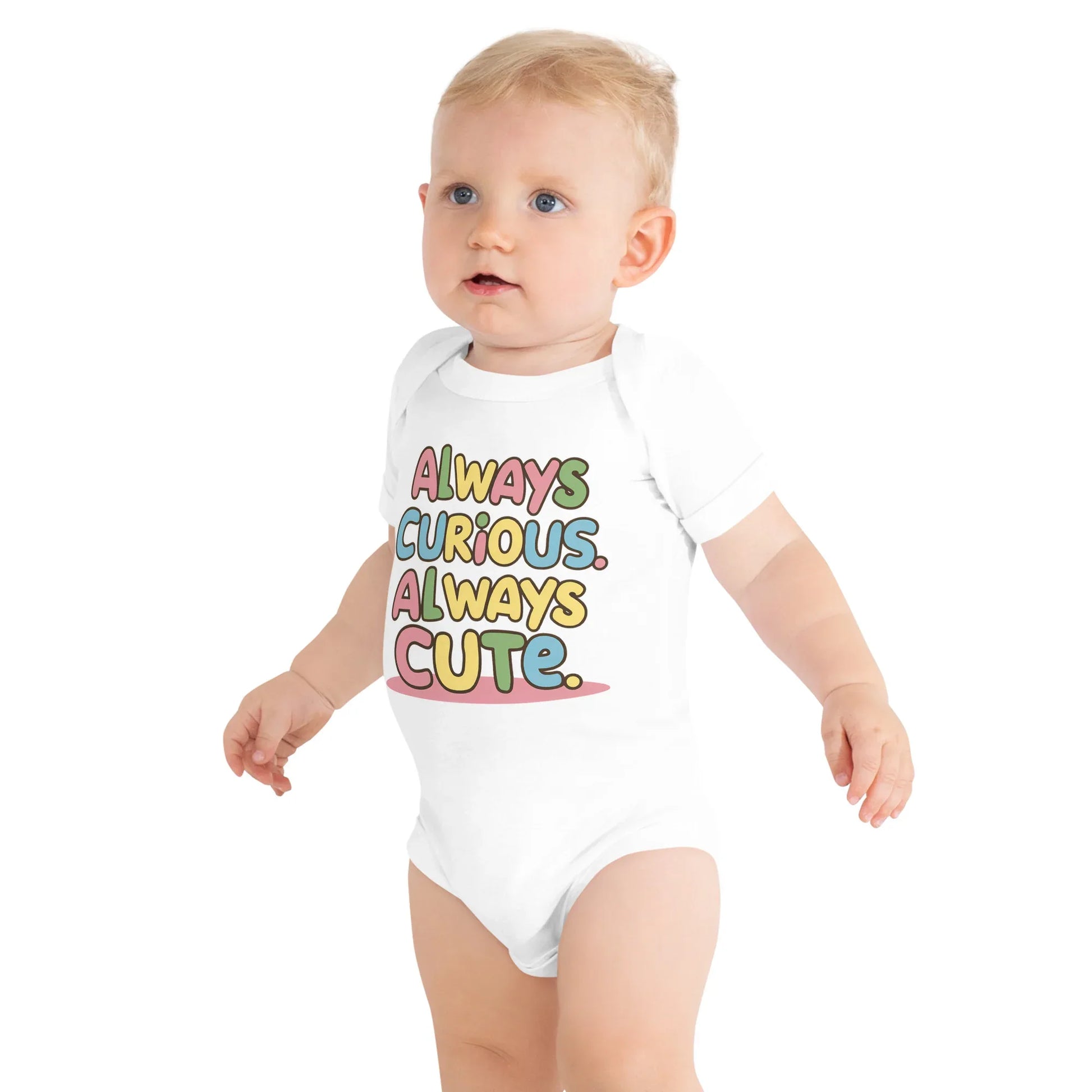 Always Curious Always Cute | Baby Short Sleeve One Piece - AwRans Clothing