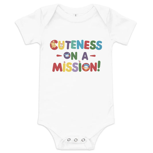 Cuteness On A Mission | Baby Short Sleeve One Piece - AwRans Clothing
