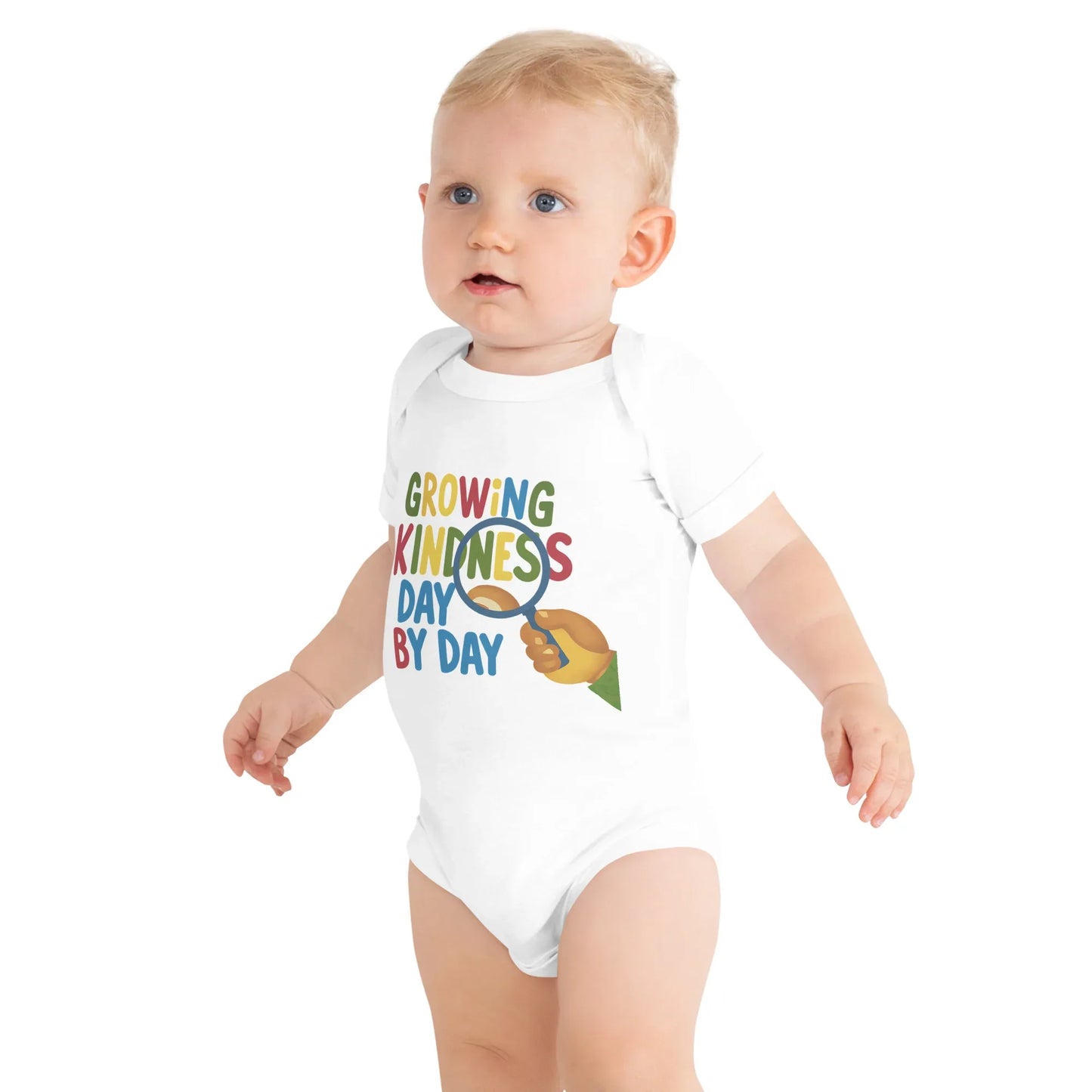 Growing Kindness Day By Day | Baby Short Sleeve One Piece - AwRans Clothing