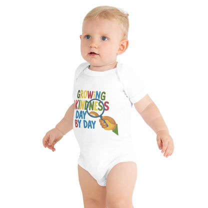 Growing Kindness Day By Day | Baby Short Sleeve One Piece - AwRans Clothing