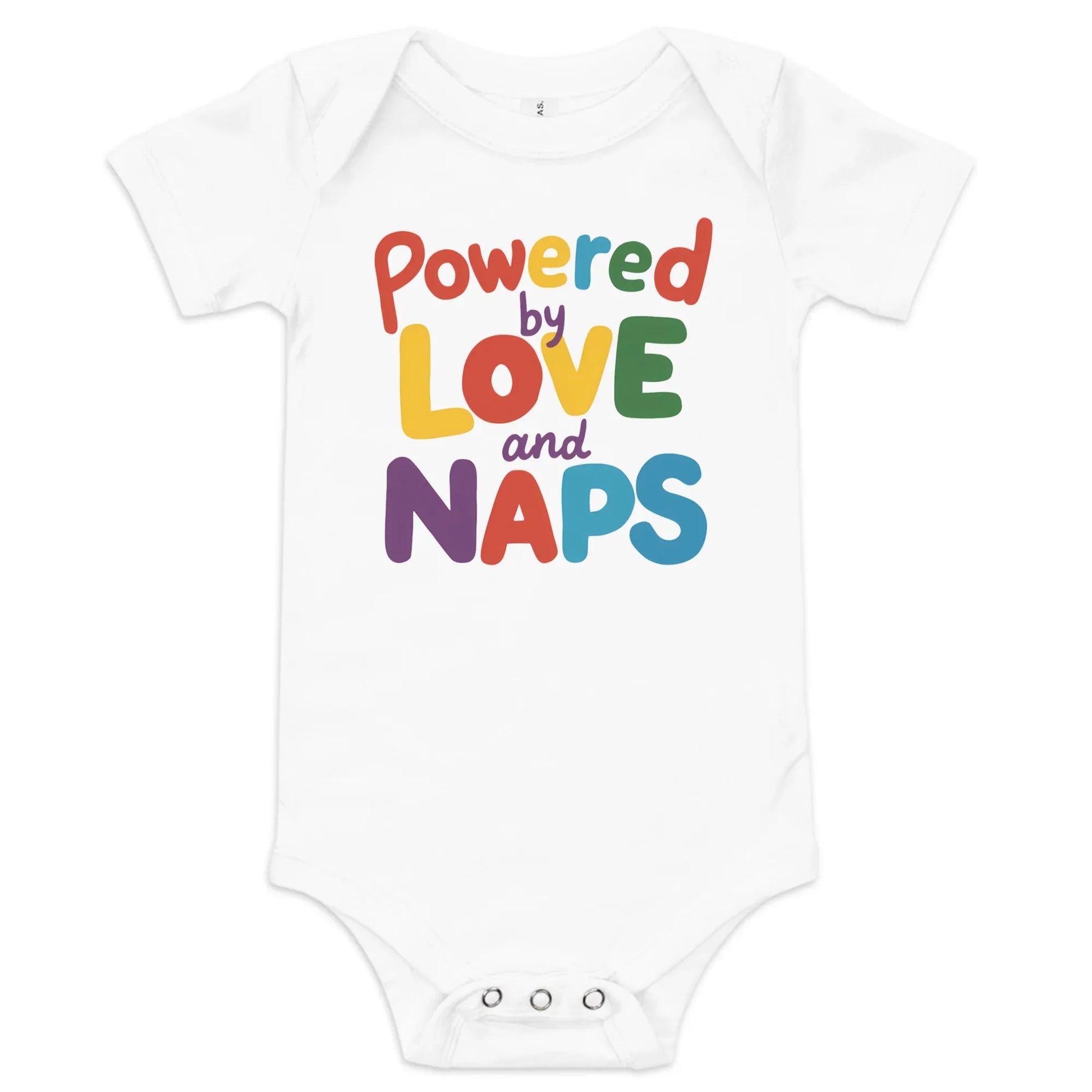 Powered By Love And Naps | Baby Short Sleeve One Piece - AwRans Clothing