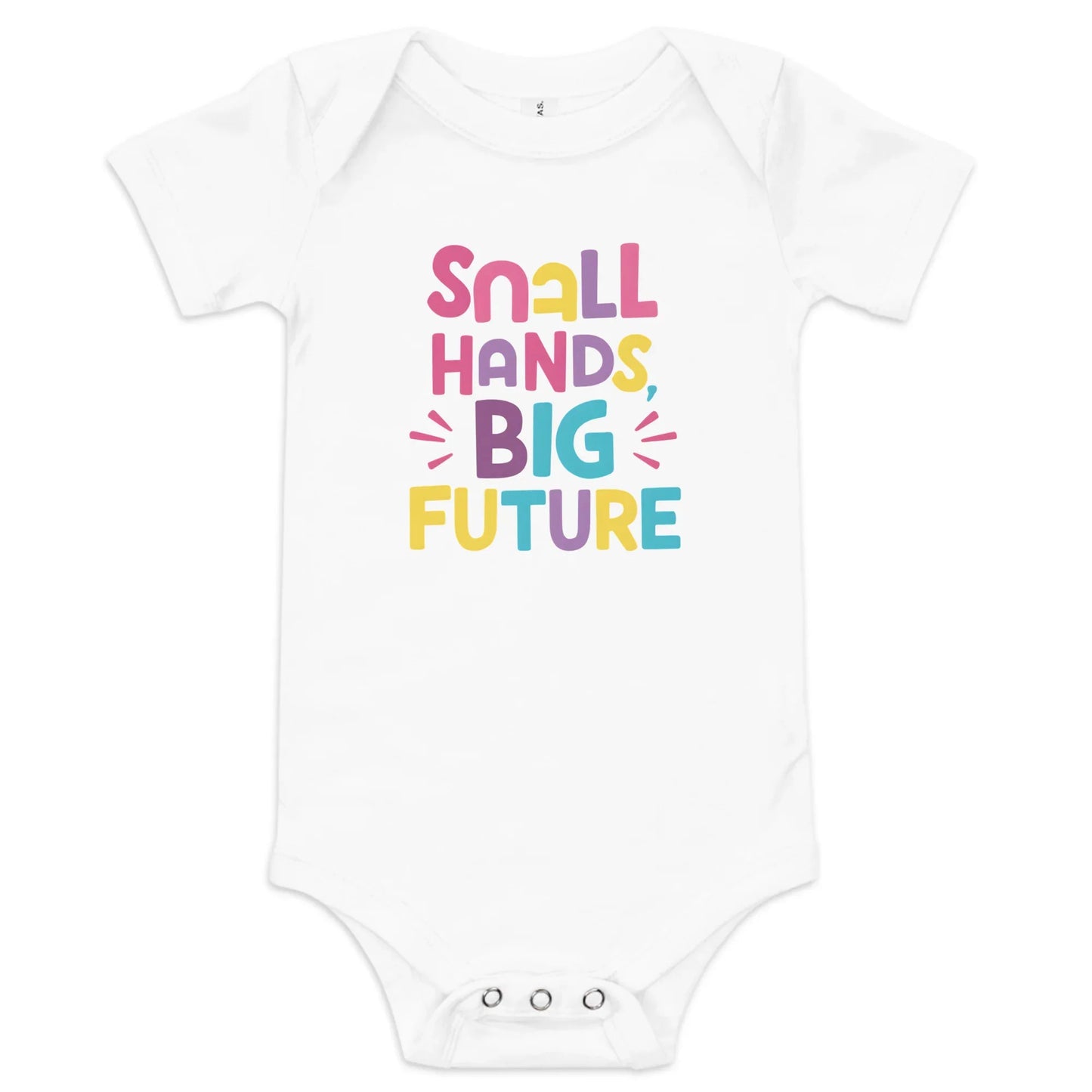 Small Hands Big Future | Baby Short Sleeve One Piece - AwRans Clothing