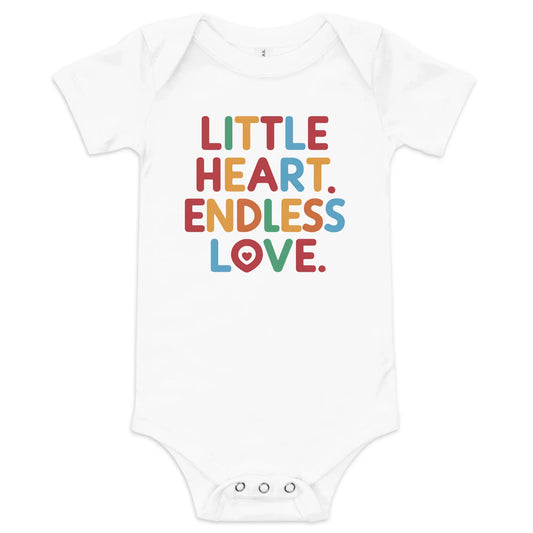 Little Heart Endless Love | Baby Short Sleeve One Piece - AwRans Clothing
