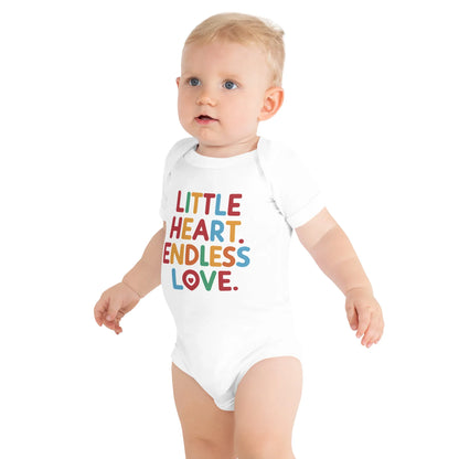 Little Heart Endless Love | Baby Short Sleeve One Piece - AwRans Clothing