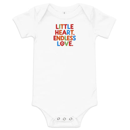 Little Heart Endless Love | Baby Short Sleeve One Piece - AwRans Clothing