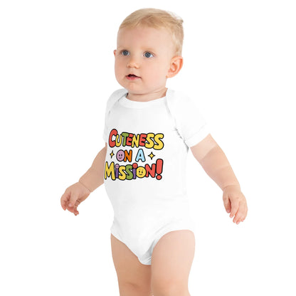 Cuteness On A Mission | Baby Short Sleeve One Piece - AwRans Clothing