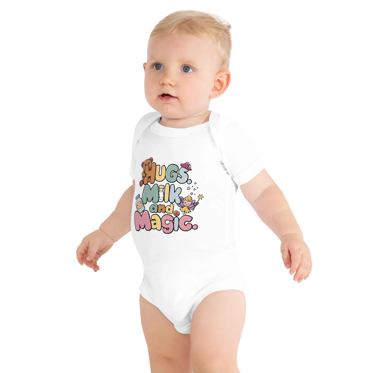 Hugs Milk And Magic | Baby Short Sleeve One Piece - AwRans Clothing