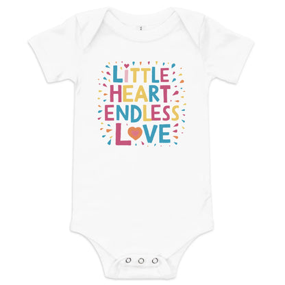 Little Heart Endless Love | Baby Short Sleeve One Piece - AwRans Clothing