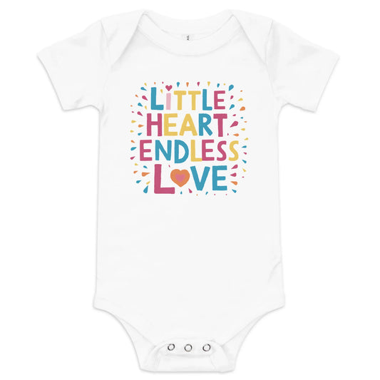 Little Heart Endless Love | Baby Short Sleeve One Piece - AwRans Clothing