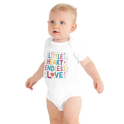 Little Heart Endless Love | Baby Short Sleeve One Piece - AwRans Clothing