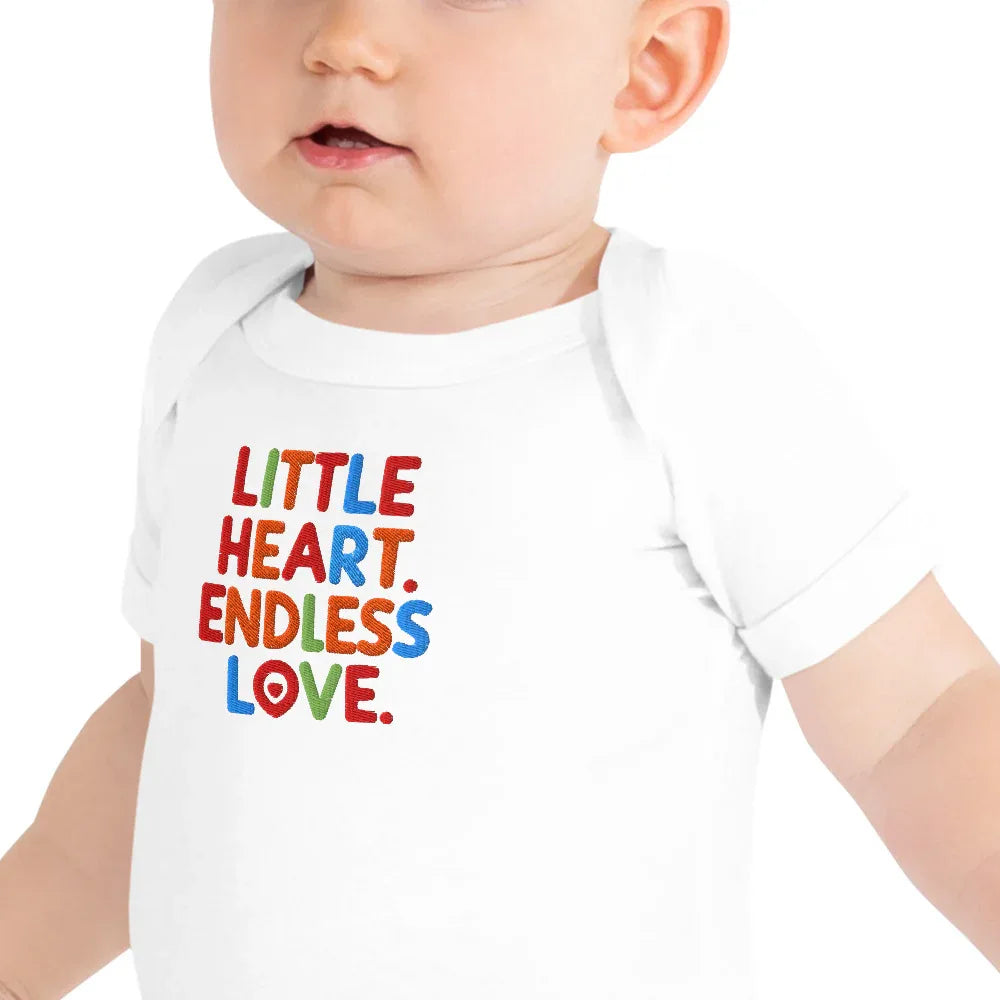 Little Heart Endless Love | Baby Short Sleeve One Piece - AwRans Clothing
