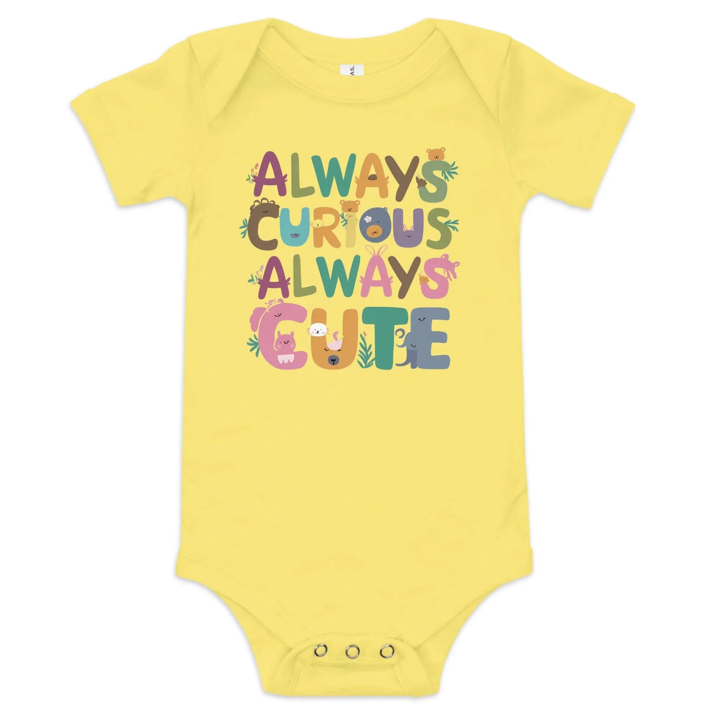 Always Curious Always Cute | Baby Short Sleeve One Piece - AwRans Clothing