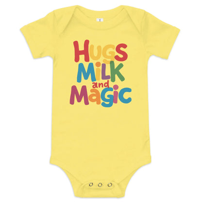 Hugs Milk And Magic | Baby Short Sleeve One Piece - AwRans Clothing