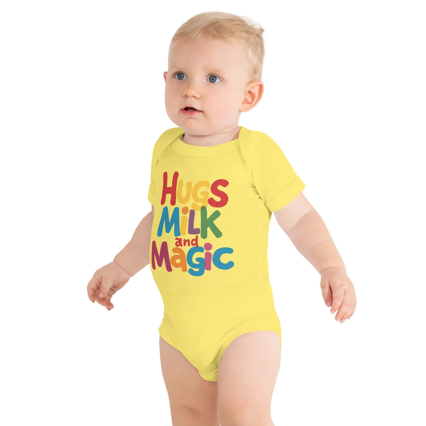 Hugs Milk And Magic | Baby Short Sleeve One Piece - AwRans Clothing