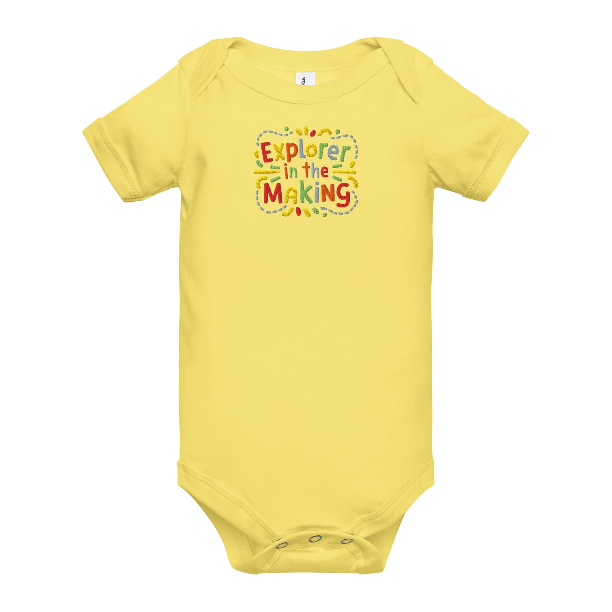 Explorer In The Making | Embroidered Baby Short Sleeve One Piece - AwRans Clothing