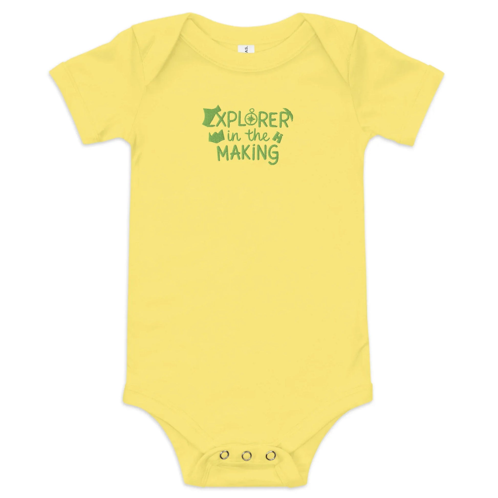 Explorer In The Making | Embroidered Baby Short Sleeve One Piece - AwRans Clothing