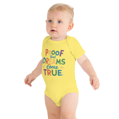 Proof That Dreams Come True | Baby Short Sleeve One Piece - AwRans Clothing