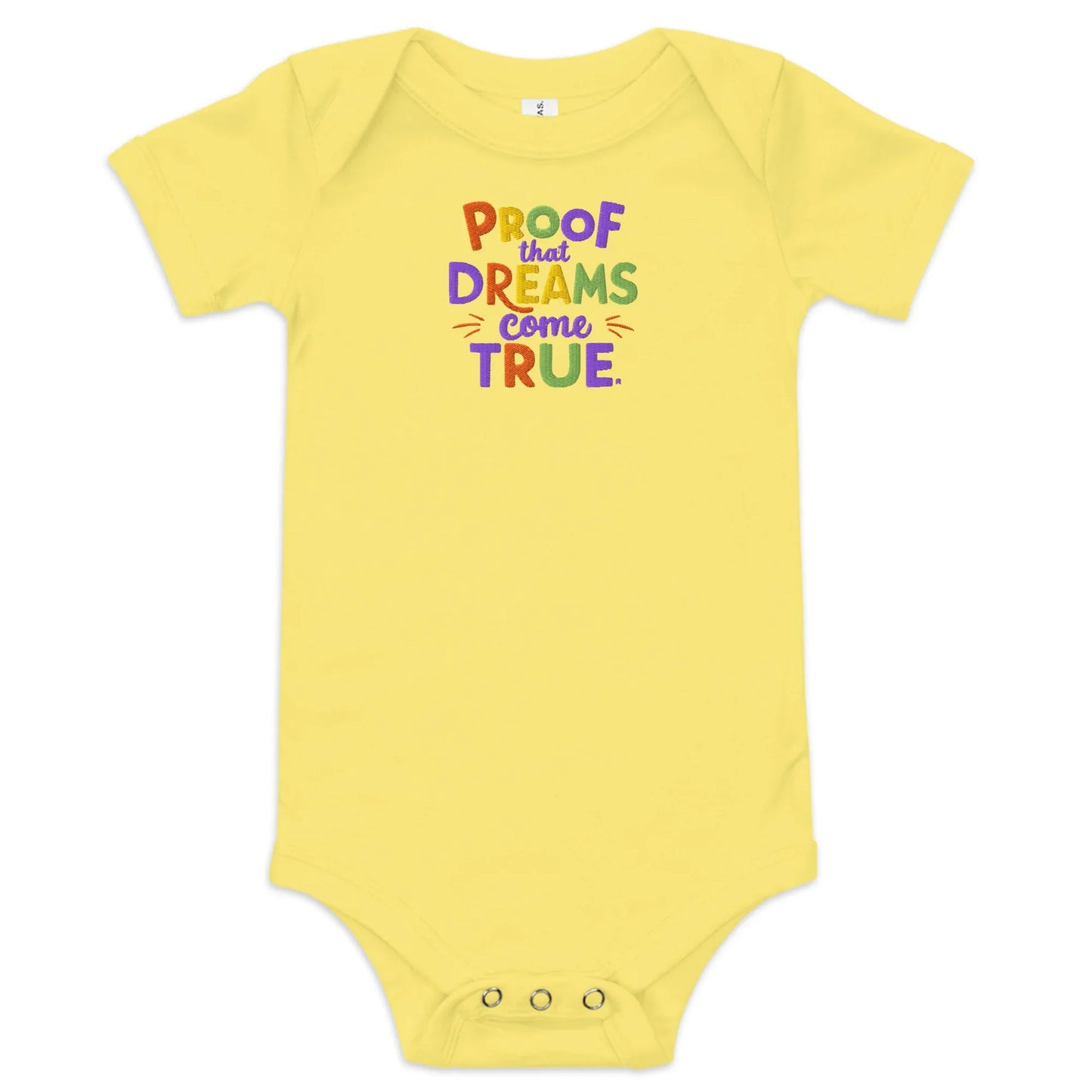 Proof That Dreams Come True | Embroidered Baby Short Sleeve One Piece - AwRans Clothing