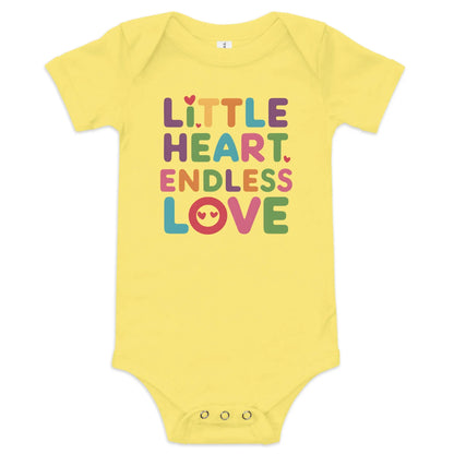 Little Heart Endless Love | Baby Short Sleeve One Piece - AwRans Clothing