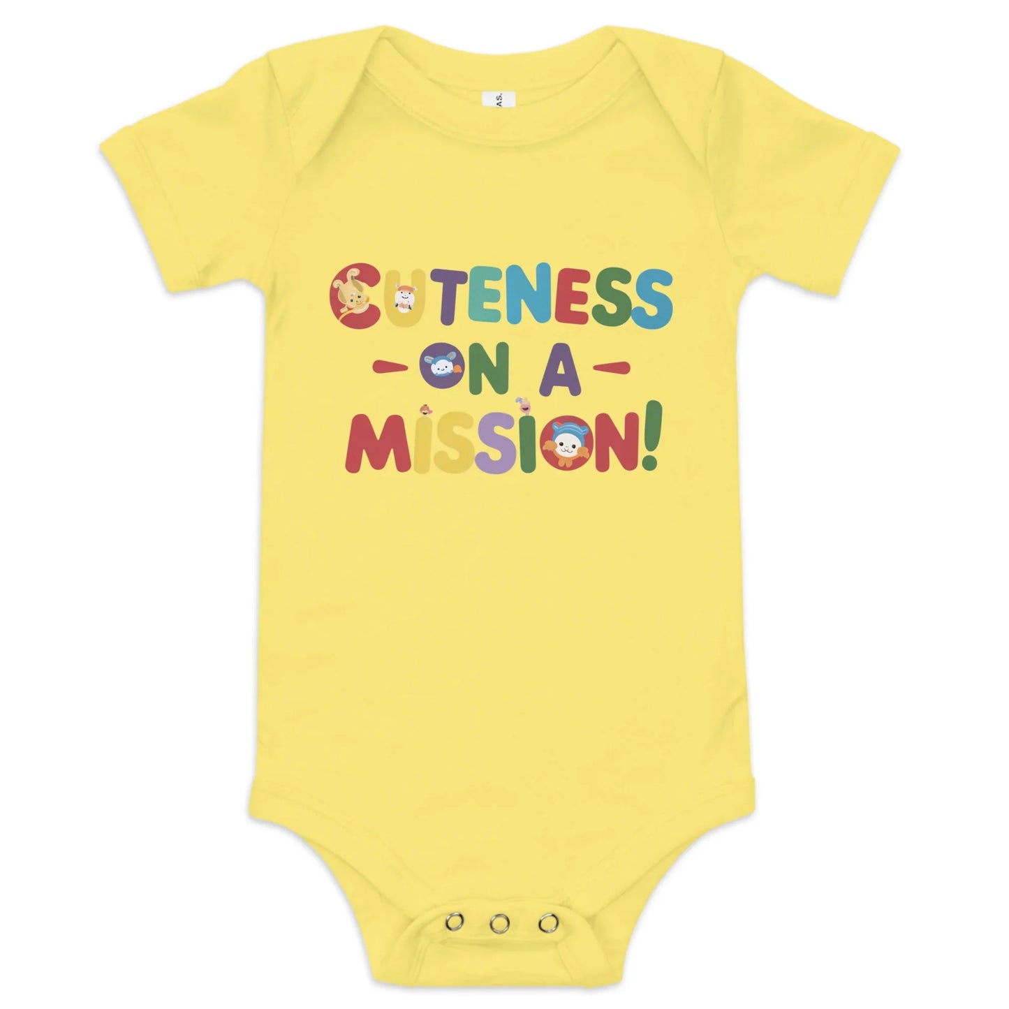 Cuteness On A Mission | Baby Short Sleeve One Piece - AwRans Clothing