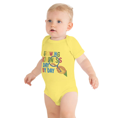 Growing Kindness Day By Day | Baby Short Sleeve One Piece - AwRans Clothing