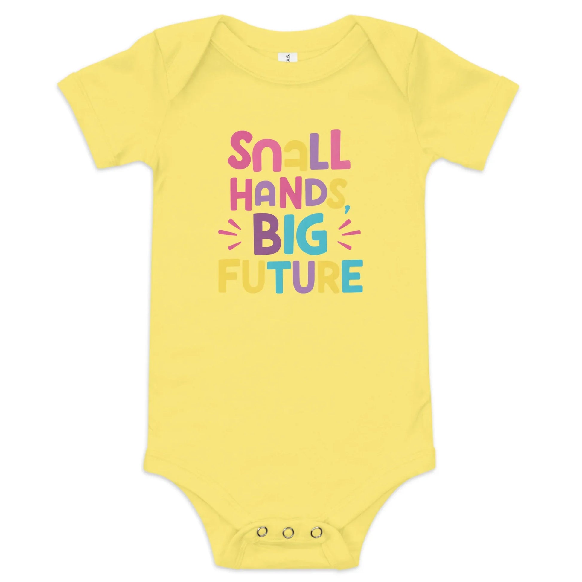 Small Hands Big Future | Baby Short Sleeve One Piece - AwRans Clothing