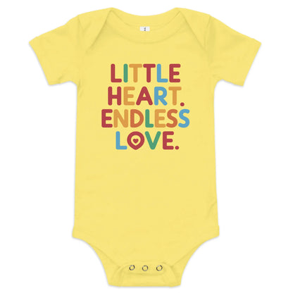Little Heart Endless Love | Baby Short Sleeve One Piece - AwRans Clothing
