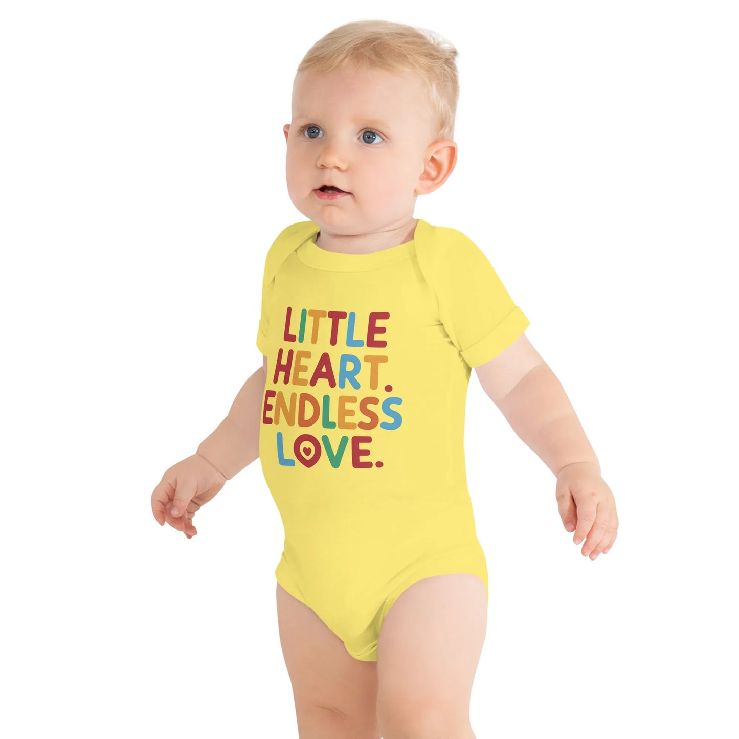 Little Heart Endless Love | Baby Short Sleeve One Piece - AwRans Clothing