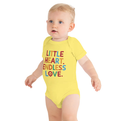 Little Heart Endless Love | Baby Short Sleeve One Piece - AwRans Clothing