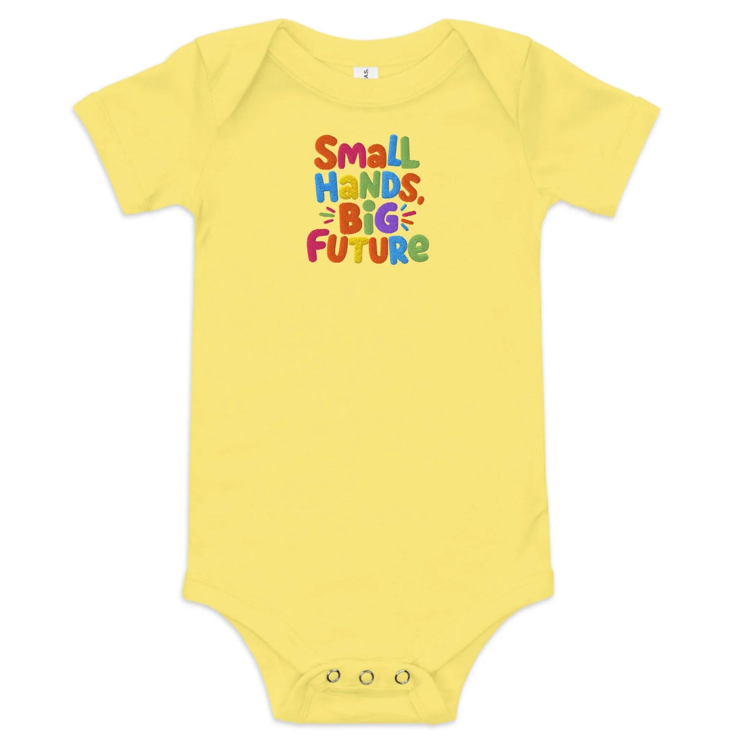 Small Hands Big Future | Baby Short Sleeve One Piece - AwRans Clothing