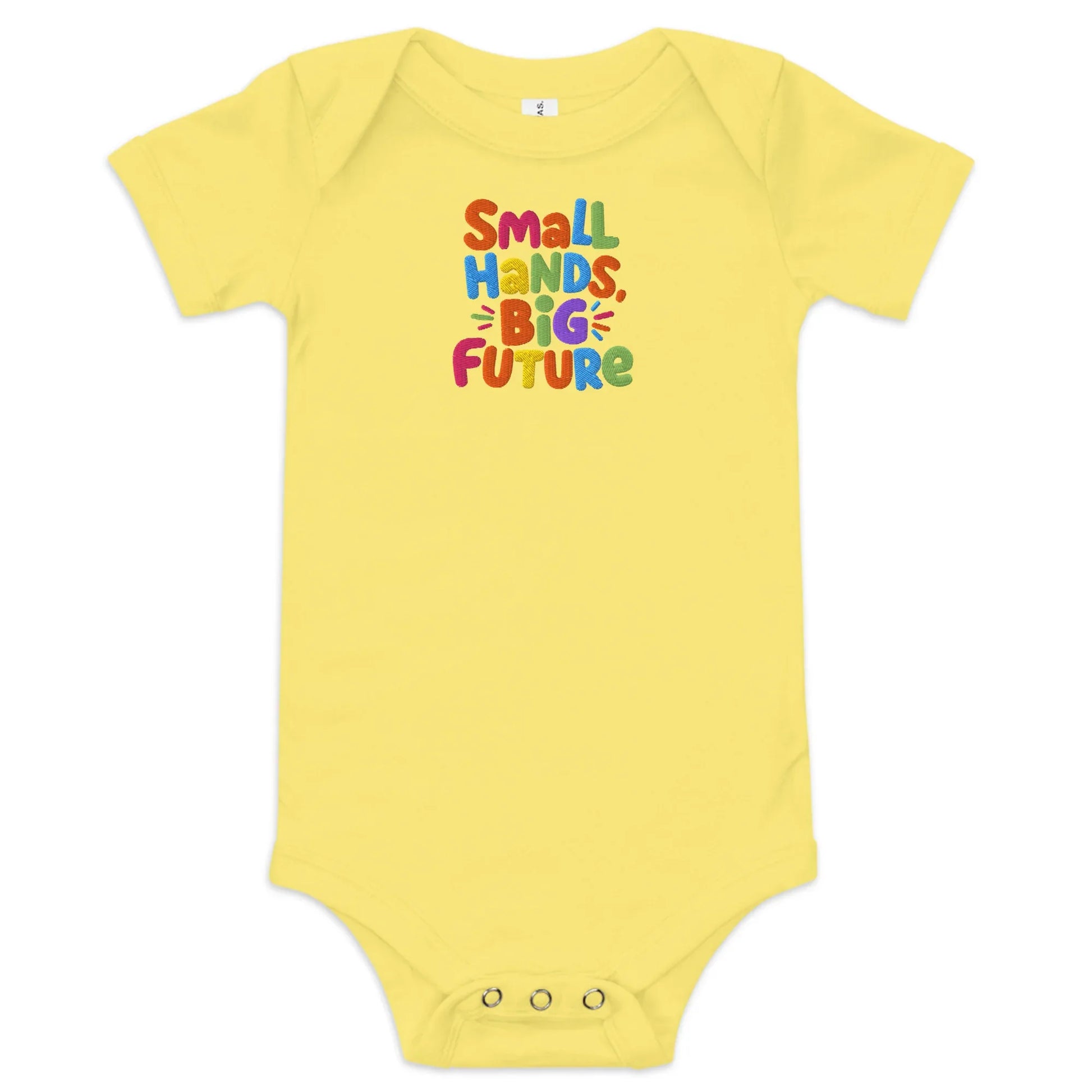 Small Hands Big Future | Baby Short Sleeve One Piece - AwRans Clothing