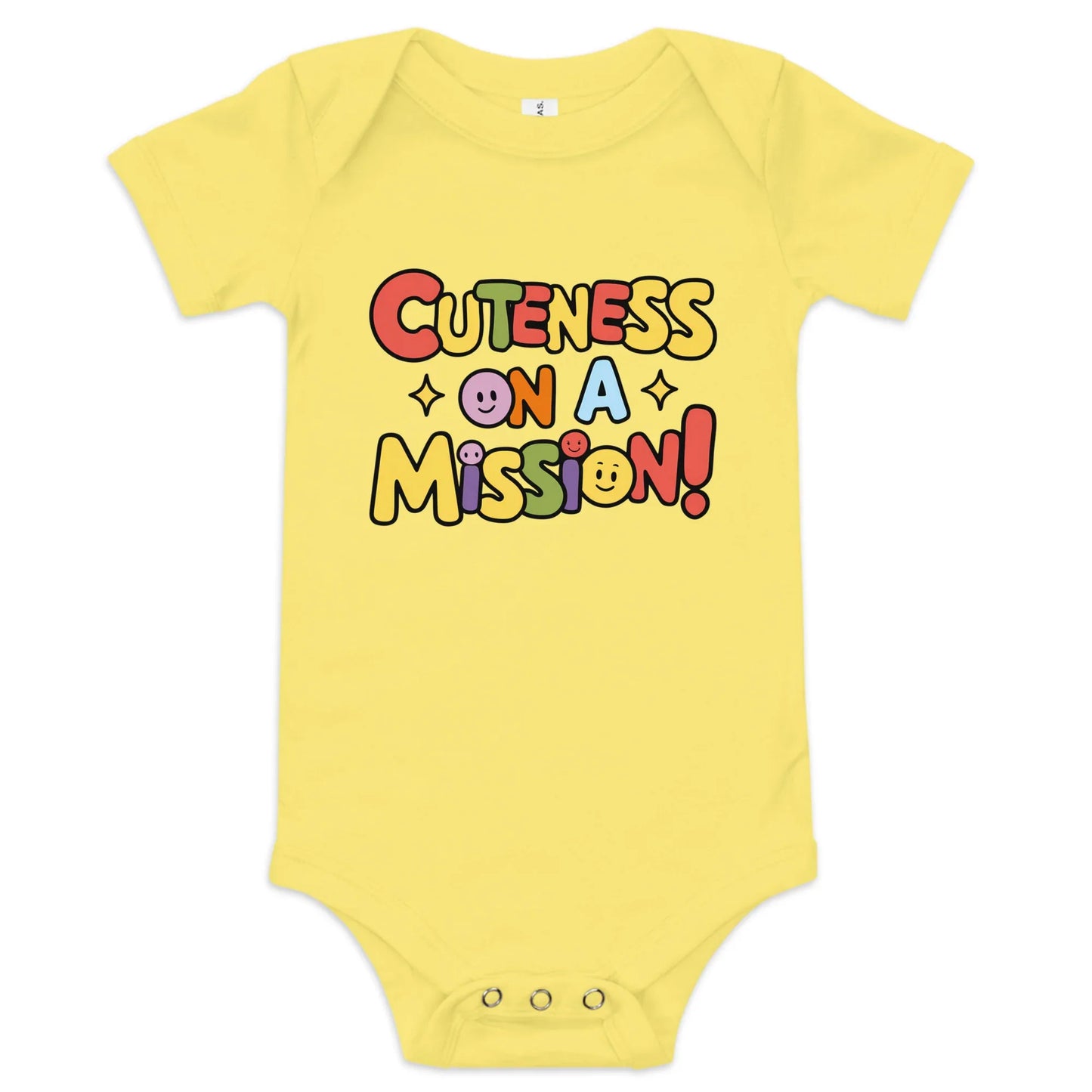 Cuteness On A Mission | Baby Short Sleeve One Piece - AwRans Clothing