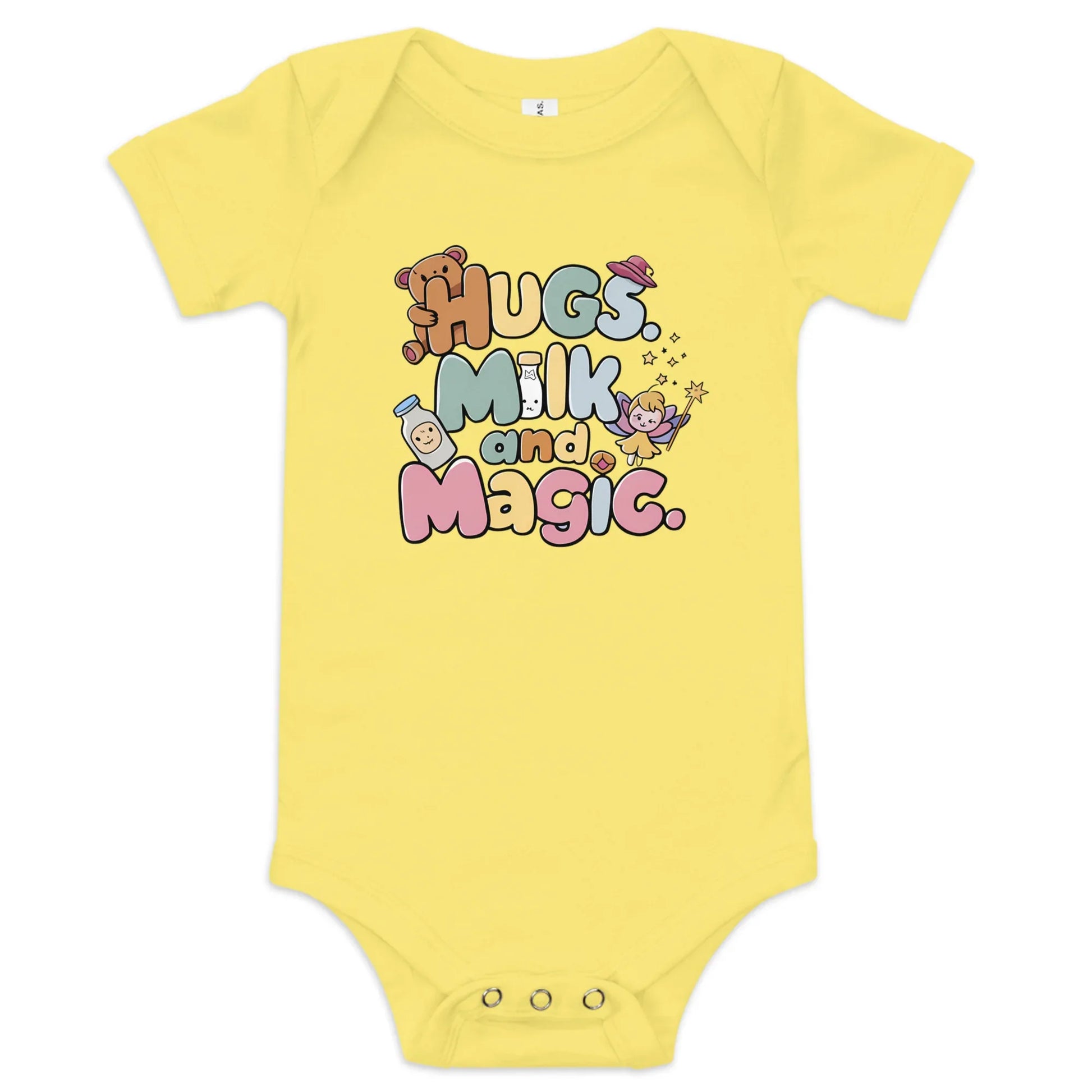 Hugs Milk And Magic | Baby Short Sleeve One Piece - AwRans Clothing