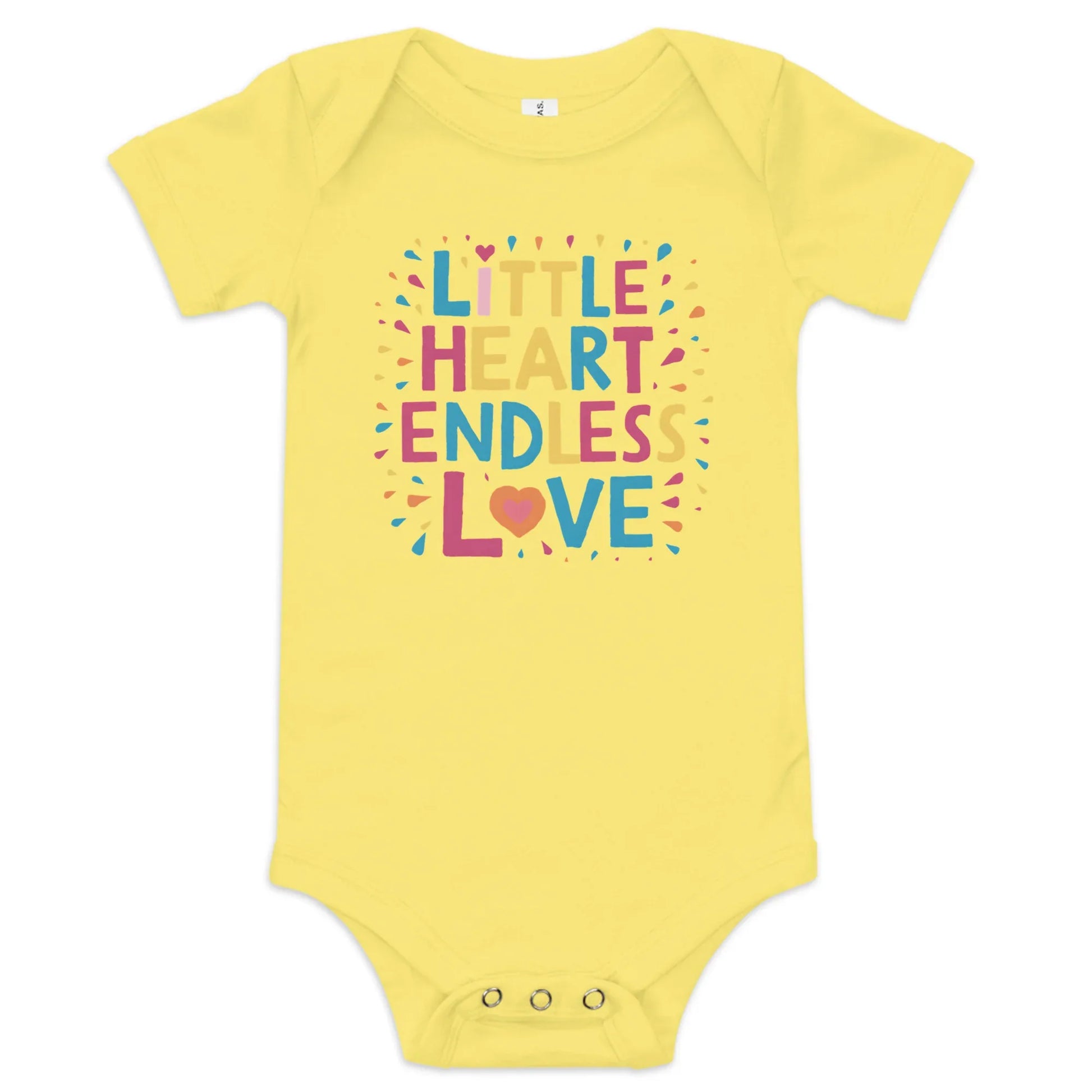 Little Heart Endless Love | Baby Short Sleeve One Piece - AwRans Clothing