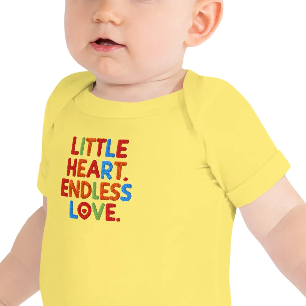 Little Heart Endless Love | Baby Short Sleeve One Piece - AwRans Clothing