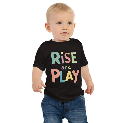 Baby Jersey Short Sleeve Tee | Rise And Play - AwRans Clothing