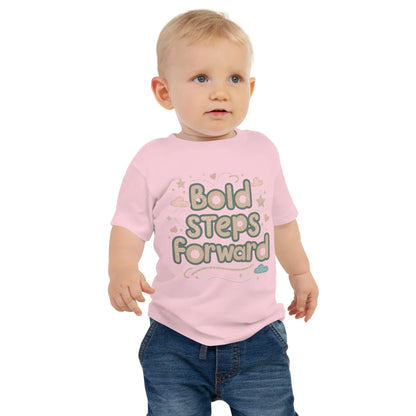 Baby Jersey Short Sleeve Tee | Bold Steps Forward - AwRans Clothing