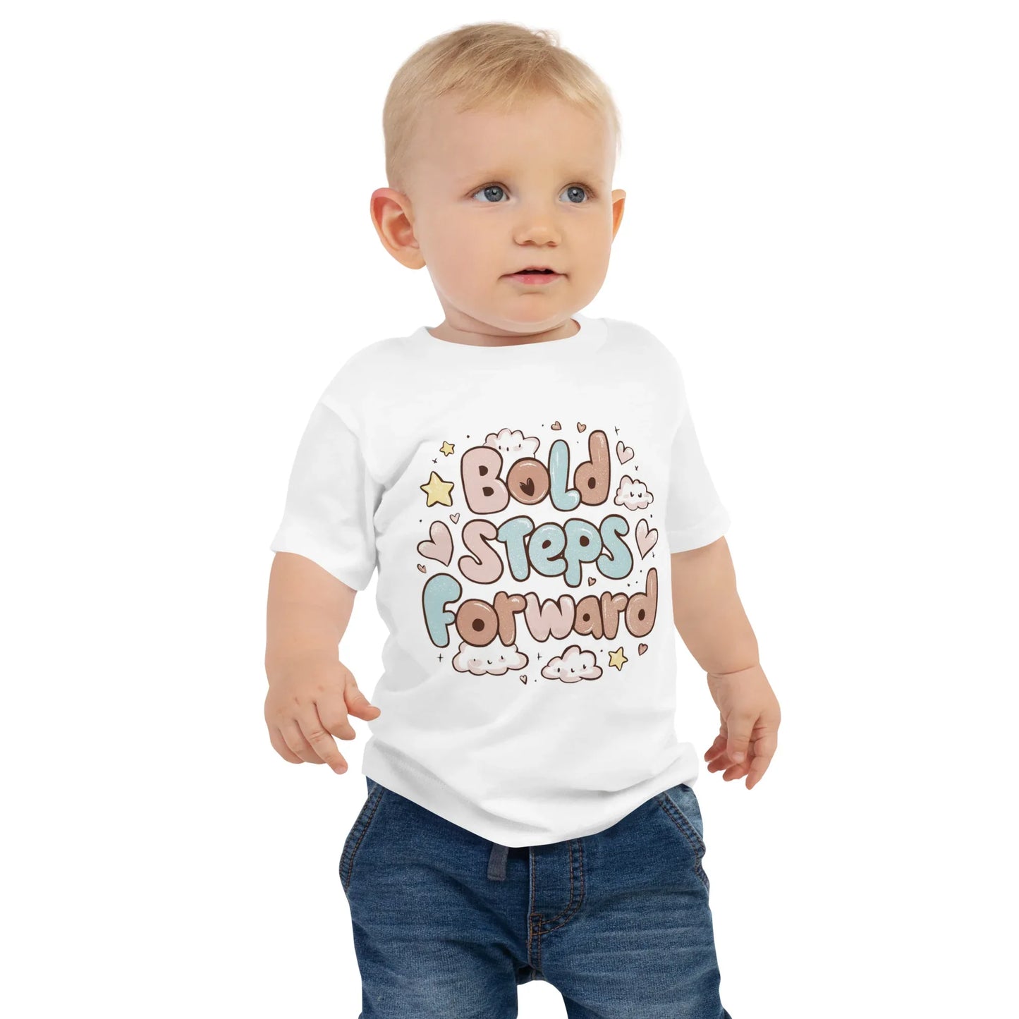 Baby Jersey Short Sleeve Tee | Bold Steps Forward - AwRans Clothing